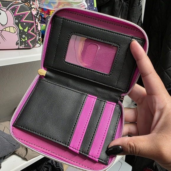 Loungefly Courage the Cowardly Dog Backpack and Wallet - Black and Pink - Picture 2 of 2